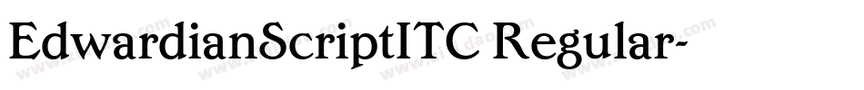 EdwardianScriptITC Regular字体转换
